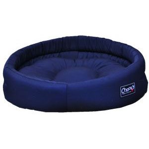 dog bed, washable in navy blue